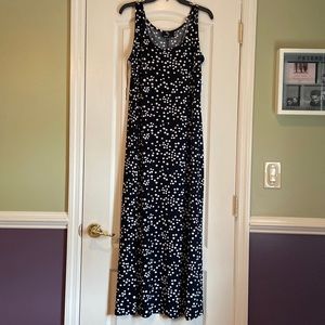 Black & White Polka Dot Maxi Dress